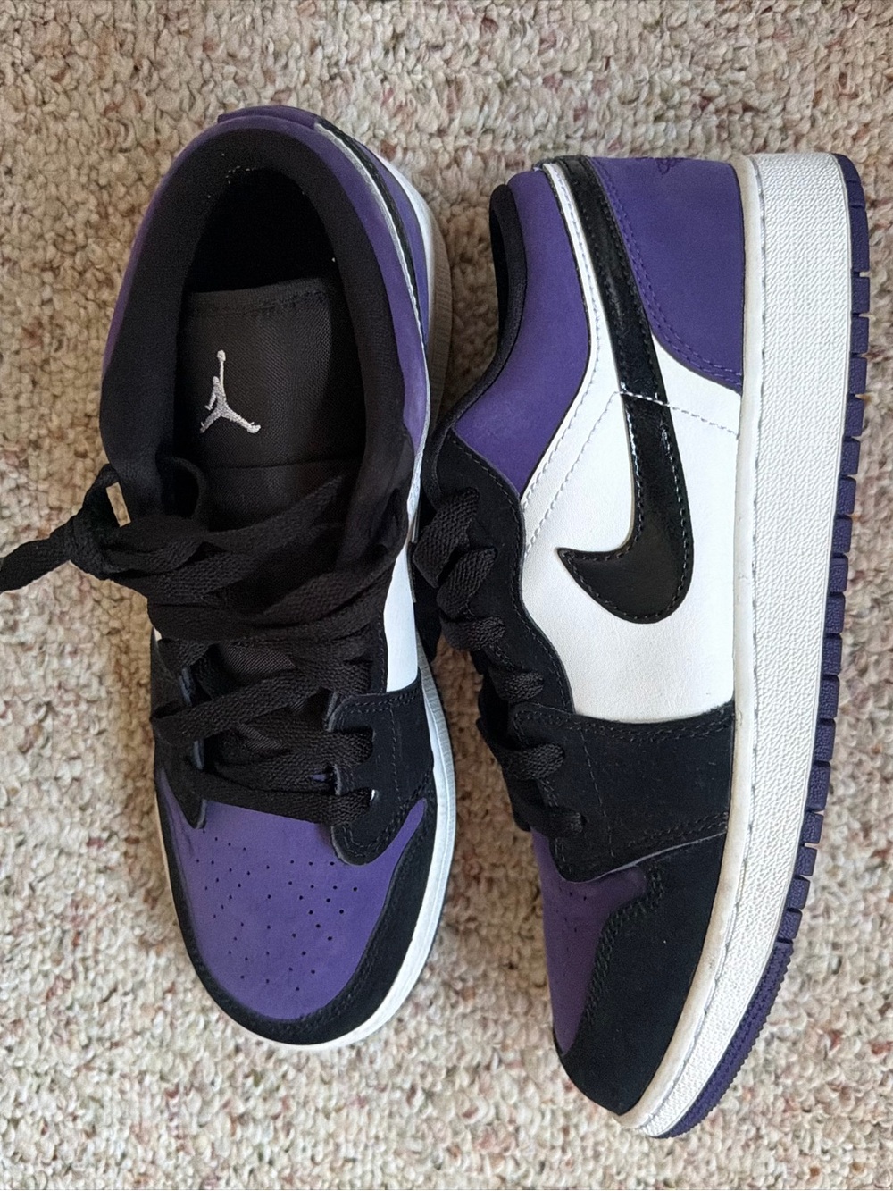 Nike Air Jordan 1 Low - Purple, Black & White